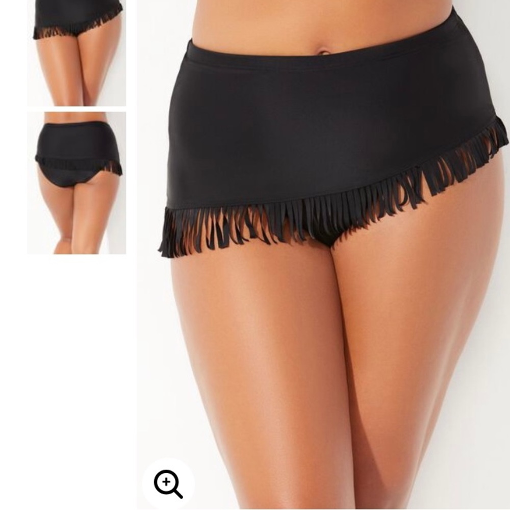 Swimsuits for all fringe sarong skirt